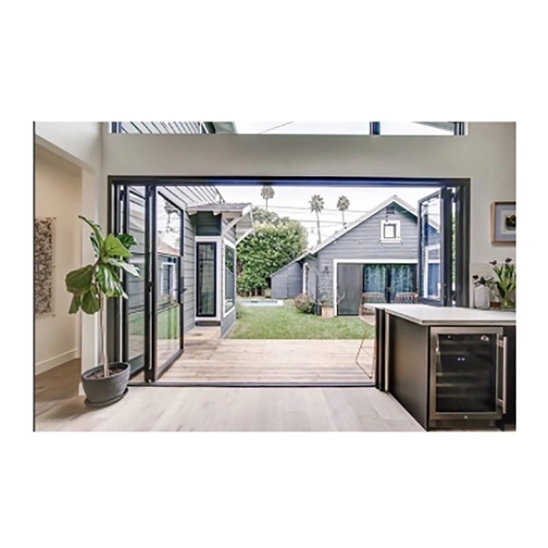 PANELLE 6 Porte coulissante en aluminium noir avec coefficient d'isolation thermique K ≤2.1