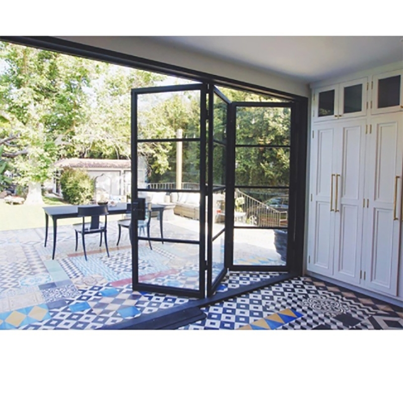 PANELLE 6 Porte coulissante en aluminium noir avec coefficient d'isolation thermique K ≤2.1