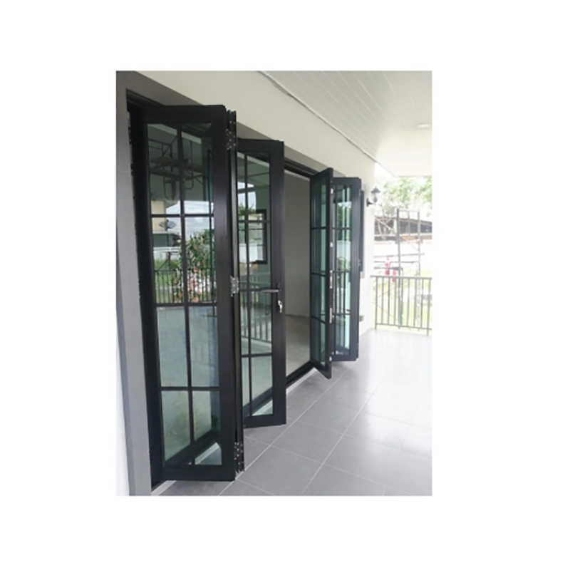 PANELLE 6 Porte coulissante en aluminium noir avec coefficient d'isolation thermique K ≤2.1