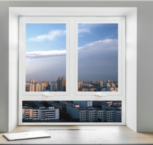 Projet de décoration intérieure avec fenêtres suspendues en verre personnalisable en aluminium