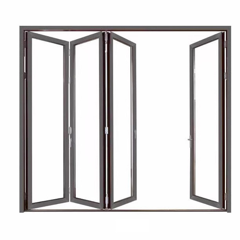 Porte pliante en verre de style européen en aluminium et pour la mise à niveau du verre triplex