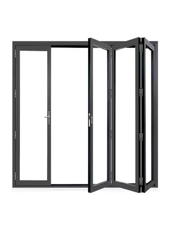 Porte pliante en verre de style européen en aluminium et pour la mise à niveau du verre triplex