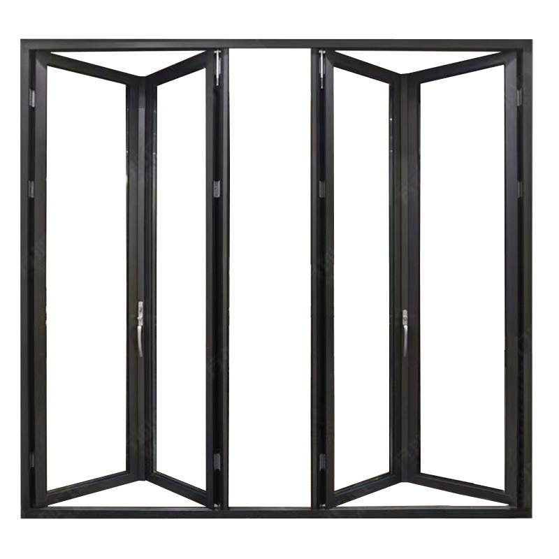 Porte pliante en verre de style européen en aluminium et pour la mise à niveau du verre triplex