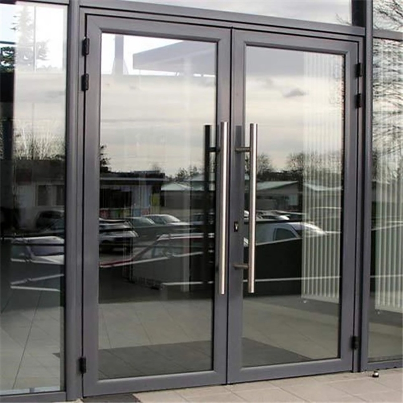 Portes en aluminium en coffrage dans un style moderne contemporain pour une épaisseur de paroi de 1,4 mm