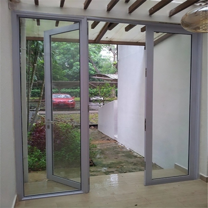 Portes en aluminium en coffrage dans un style moderne contemporain pour une épaisseur de paroi de 1,4 mm