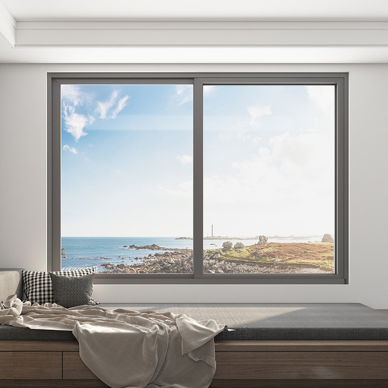 Projet de décoration intérieure fenêtres coulissantes en alliage d'aluminium avec étanchéité à l'air de niveau 8