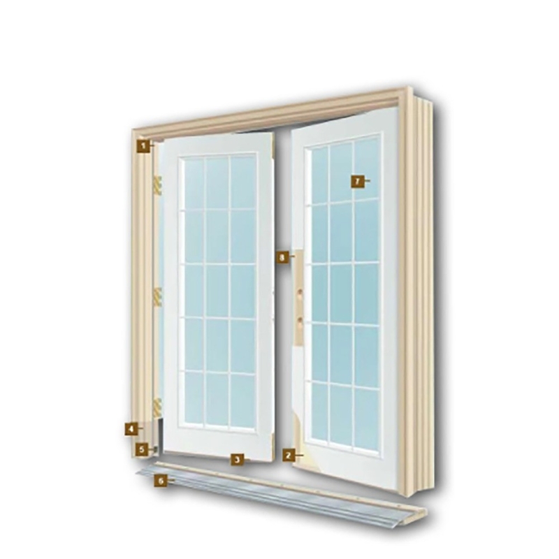 Design personnalisé Porte brisée en aluminium Casement de verre portes avec 1,4 mm d'épaisseur de paroi