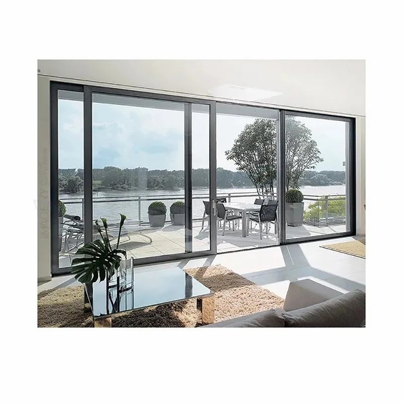 Style de conception minimaliste Super grande porte coulissante en alliage d'aluminium haute précision