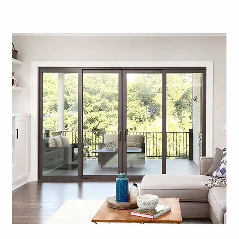 Style de conception minimaliste Super grande porte coulissante en alliage d'aluminium haute précision