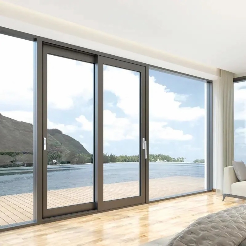 Style de conception minimaliste Super grande porte coulissante en alliage d'aluminium haute précision