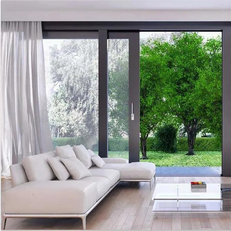 Style de conception minimaliste Super grande porte coulissante en alliage d'aluminium haute précision