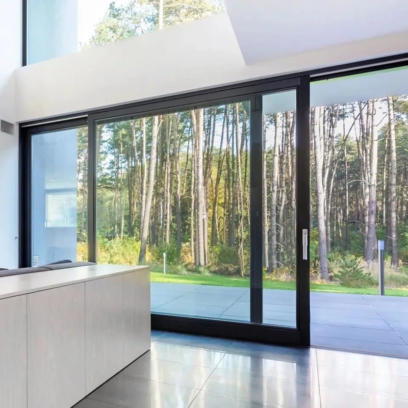 Style de conception minimaliste Super grande porte coulissante en alliage d'aluminium haute précision