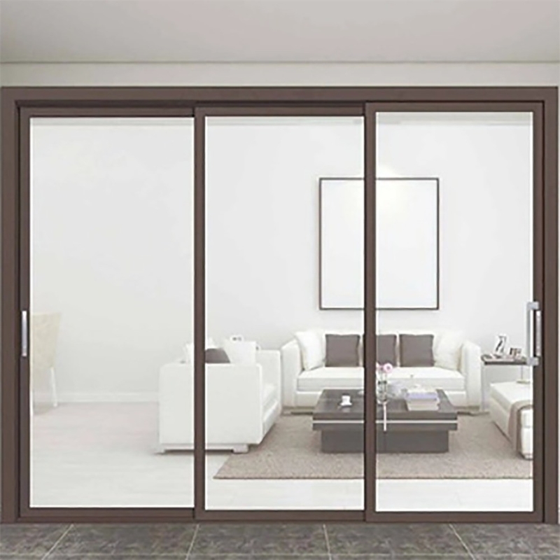 Écran de filetage en acier inoxydable coulissante porte d'ascenseur et porte coulissante en aluminium pour travaux lourds