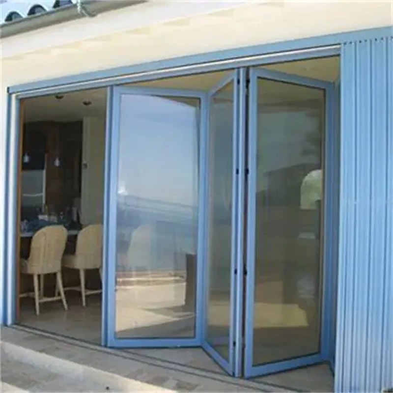 Accordeon Porte pliante en aluminium dernière conception 10 couches d'étanchéité 35dB Isolation acoustique