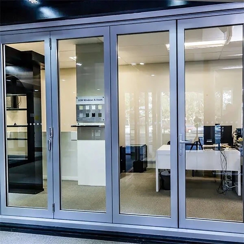Accordeon Porte pliante en aluminium dernière conception 10 couches d'étanchéité 35dB Isolation acoustique