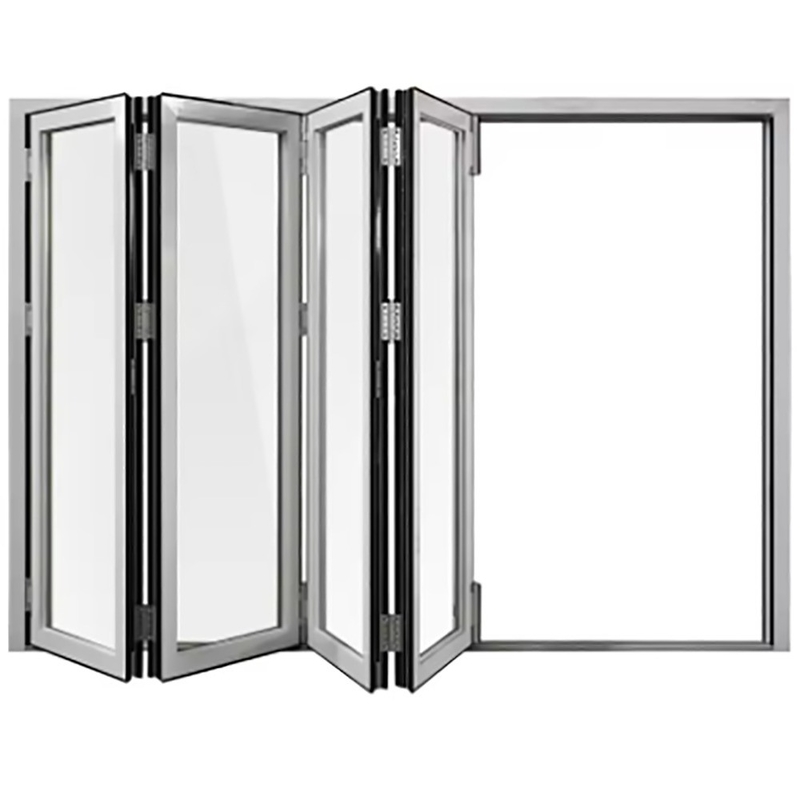 Style chinois de design de patin à roulettes Aluminium thermique Bi-pliable portes avec 1,4 mm d'épaisseur de paroi