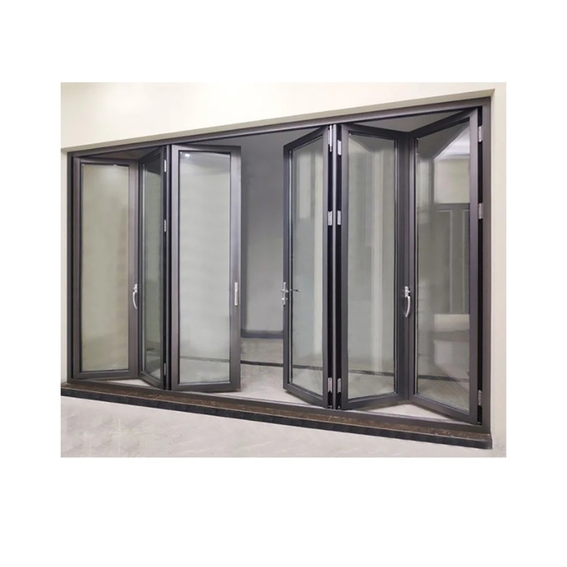 Design moderne cadre en alliage d'aluminium rupture thermique porte double en verre à basse tension à prix abordable