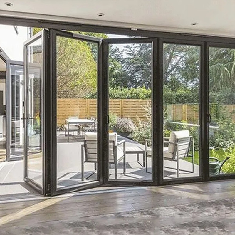 Design moderne cadre en alliage d'aluminium rupture thermique porte double en verre à basse tension à prix abordable