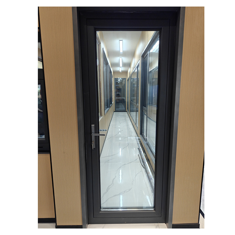 Finition de l' aluminium moderne extérieur double verre porte à charnière pour un look élégant