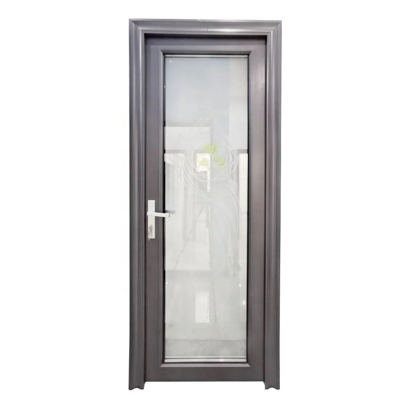Finition de l' aluminium moderne extérieur double verre porte à charnière pour un look élégant