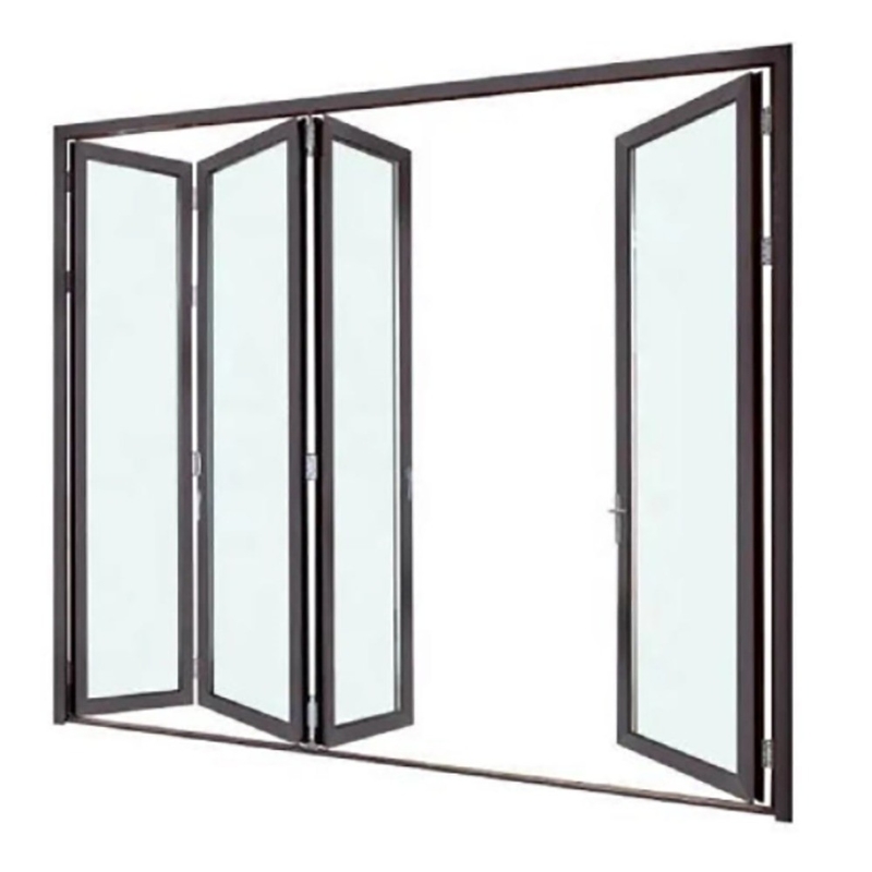 Porte à double vitrage à deux battants pour une largeur de 70 mm cadre en aluminium et une épaisseur de paroi de 1,4 mm