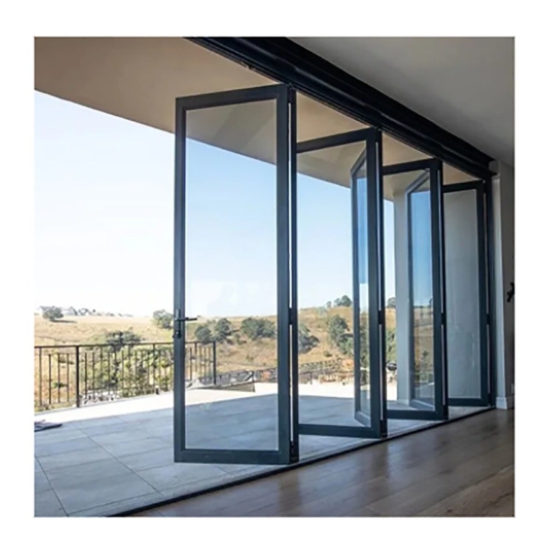 Portes pliantes en aluminium avec rupture thermique et épaisseur de paroi en aluminium de 1,4 mm