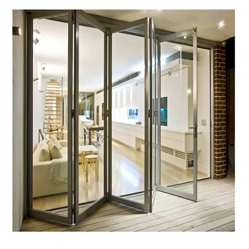 Portes pliantes en aluminium avec rupture thermique et épaisseur de paroi en aluminium de 1,4 mm