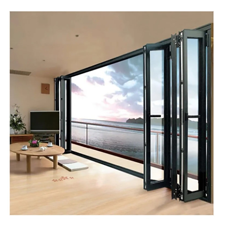 Portes pliantes en aluminium avec rupture thermique et épaisseur de paroi en aluminium de 1,4 mm