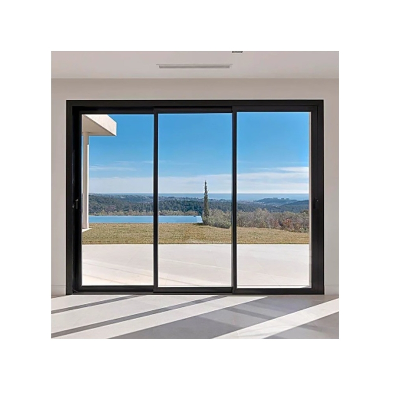 Couleur optionnelle coupure thermique double sécurité tempérée porte coulissante en verre d'aluminium 10% de réduction