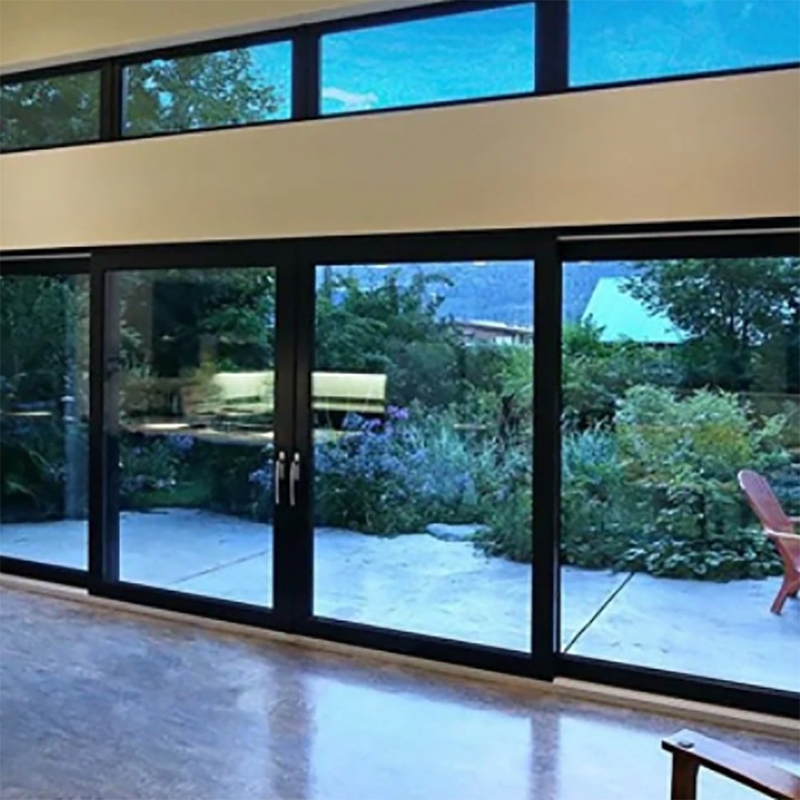 Couleur optionnelle coupure thermique double sécurité tempérée porte coulissante en verre d'aluminium 10% de réduction