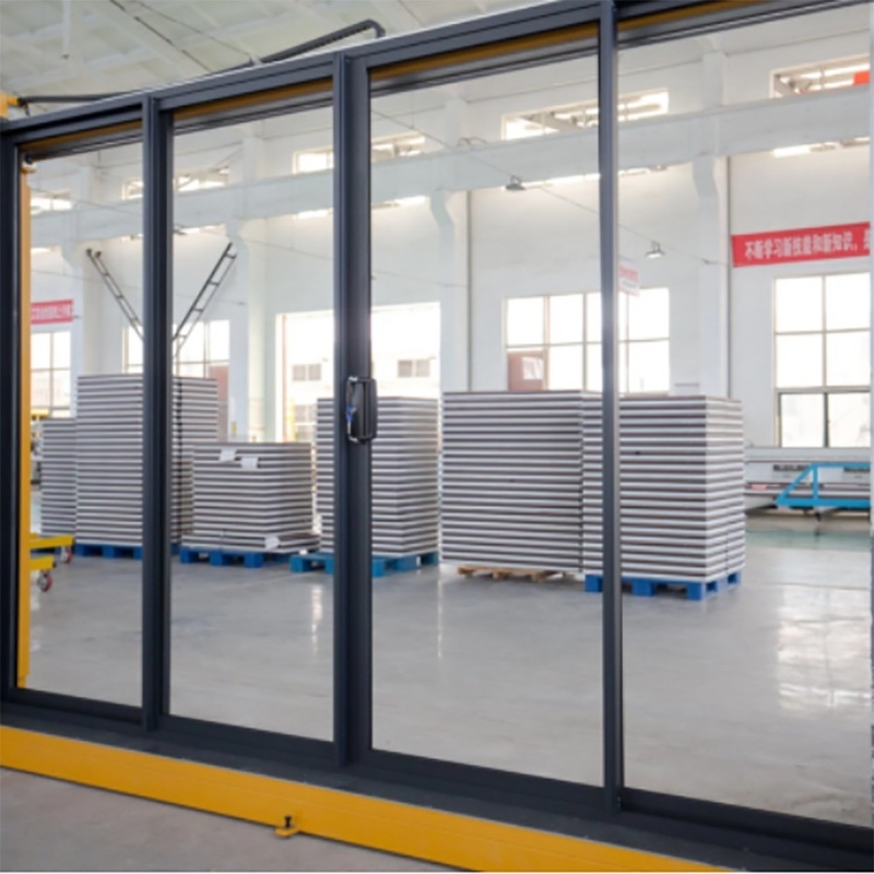 Portes coulissantes de 70 mm de largeur, résistantes aux ouragans, électriques, en aluminium