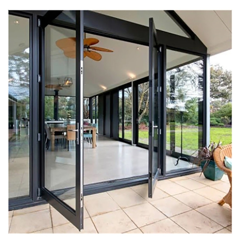 10 Couches d'étanchéité Externe de patinage portes de coffrage thermique françaises avec cadre en aluminium