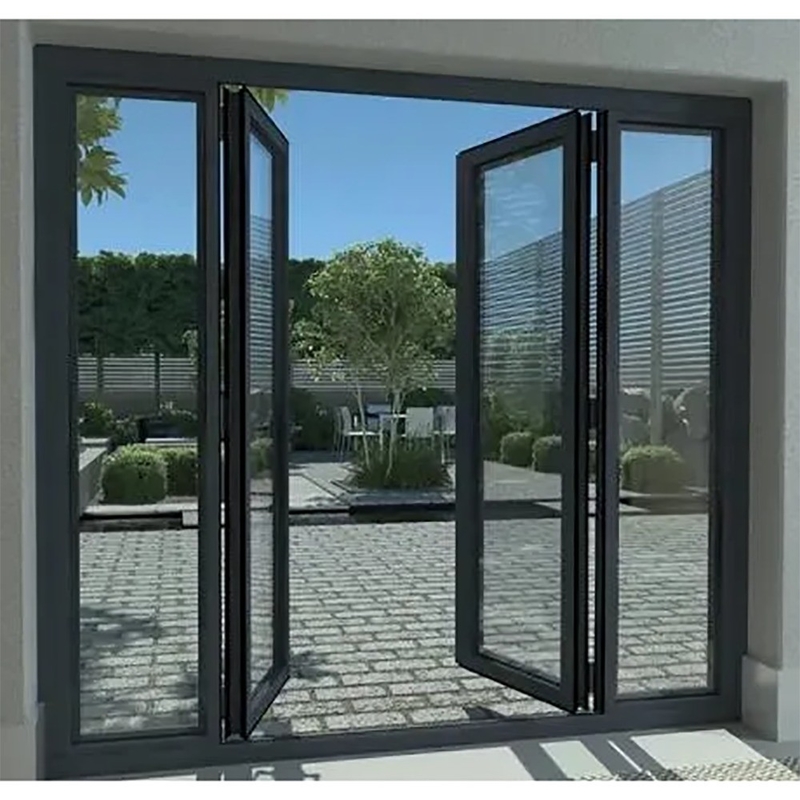 Projets résidentiels doivent avoir des portes en aluminium double pliable avec option de mise à niveau en verre triplex