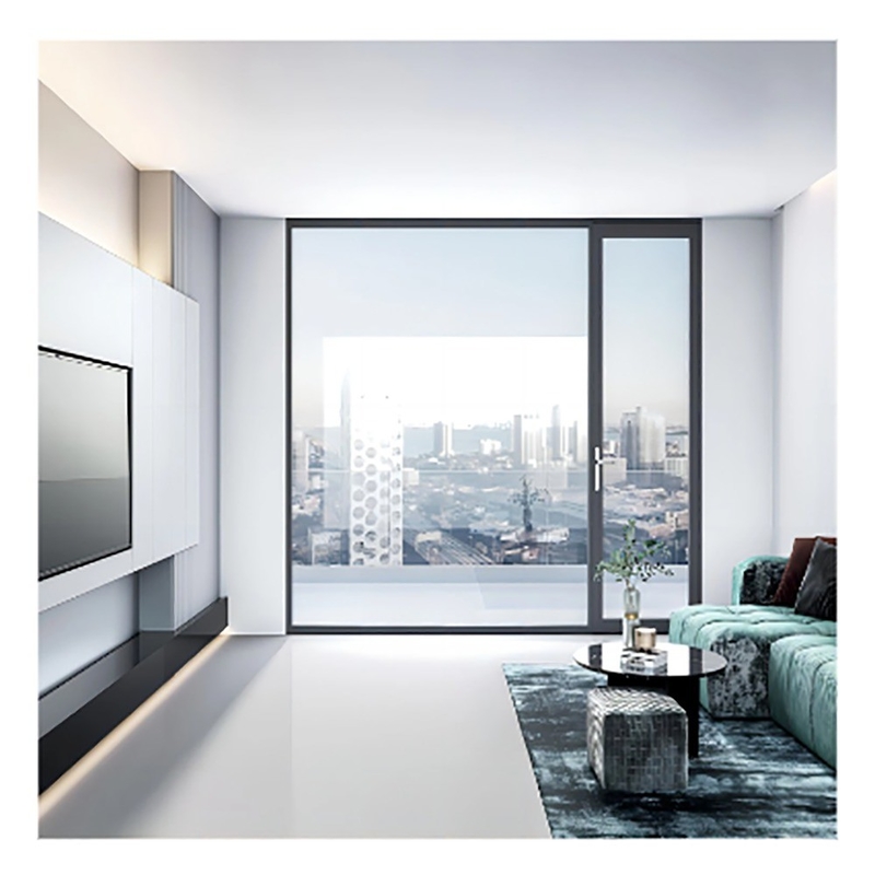 Porte en alliage d'aluminium de style européen Design minimaliste et mise à niveau du verre triplex