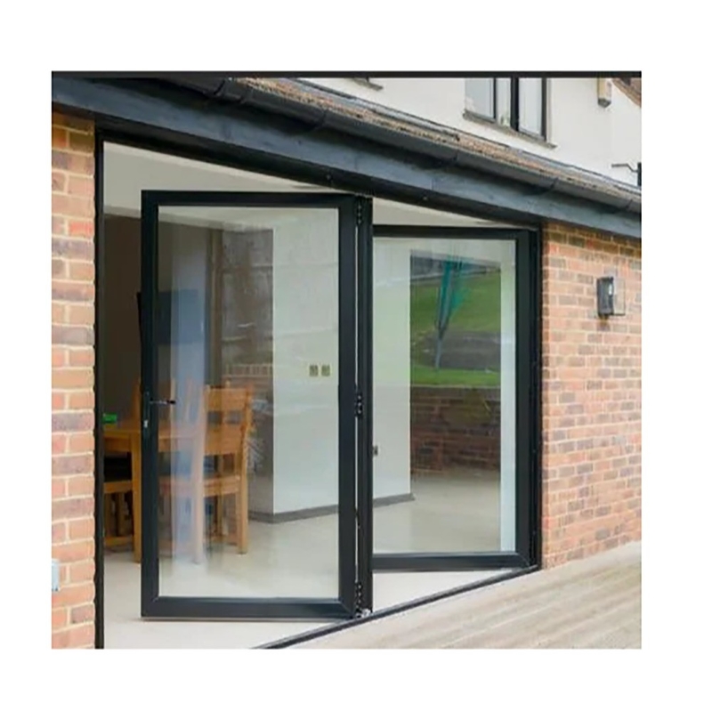 Porte en alliage d'aluminium de style européen Design minimaliste et mise à niveau du verre triplex
