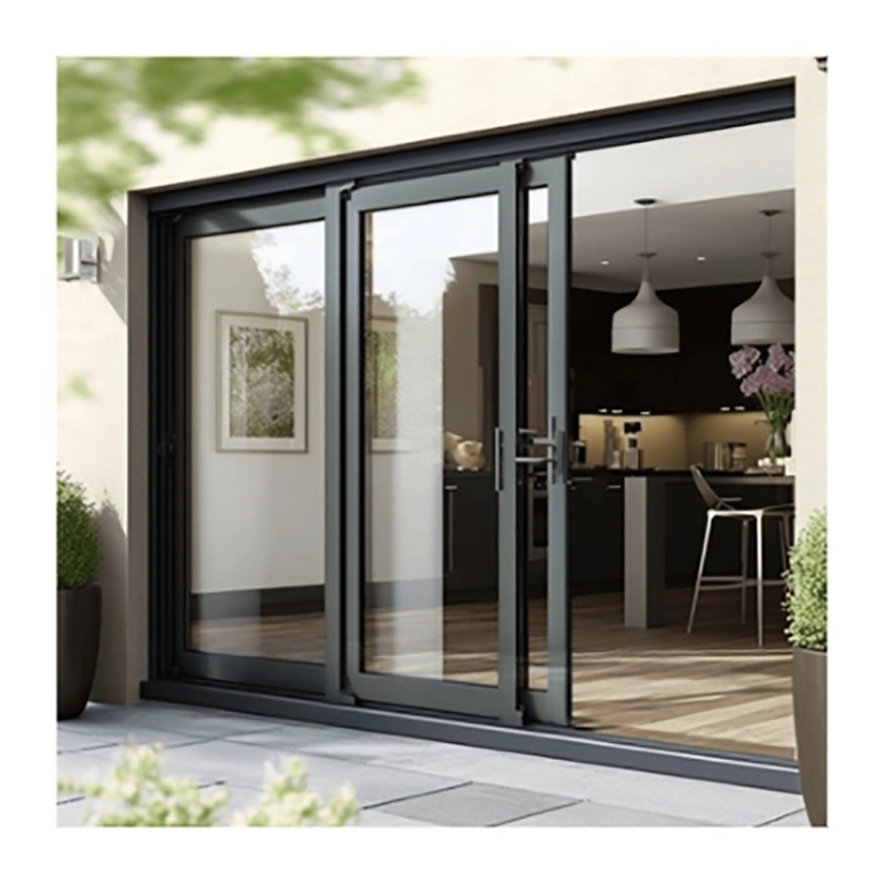 Solution de décoration de façade 70mm Porte coulissante en aluminium pour service Appartement Maison de ville