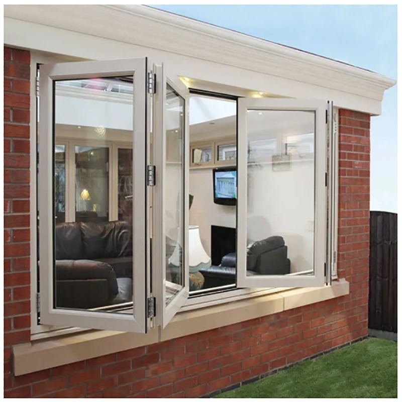 Cadre en alliage d'aluminium de 70 mm de large BI Fenêtres pliables avec un design moderne et une fenêtre coulissante