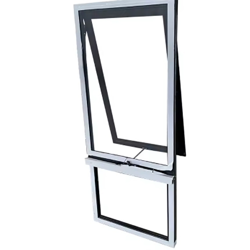 8-Way Seal SKATE Fenêtres à auvents en alliage d'aluminium gris et blanc pour les bâtiments finaux