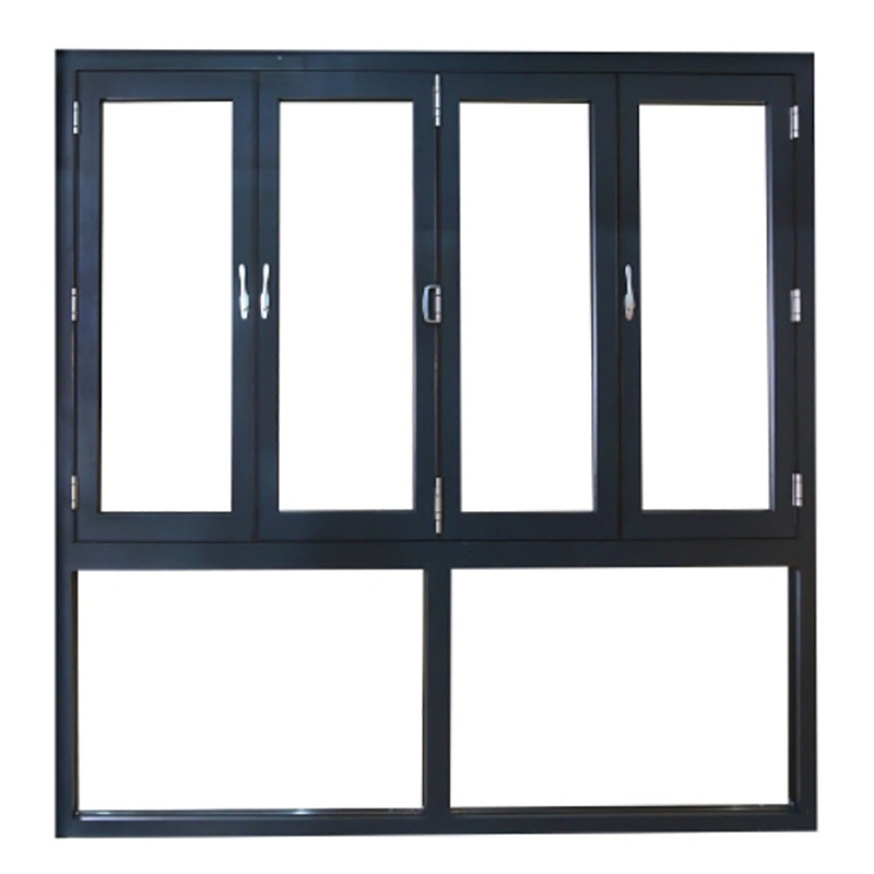 Taille personnalisée de rupture thermique de l'aluminium Casement de verre fenêtres pour la solution de rideau suspendu