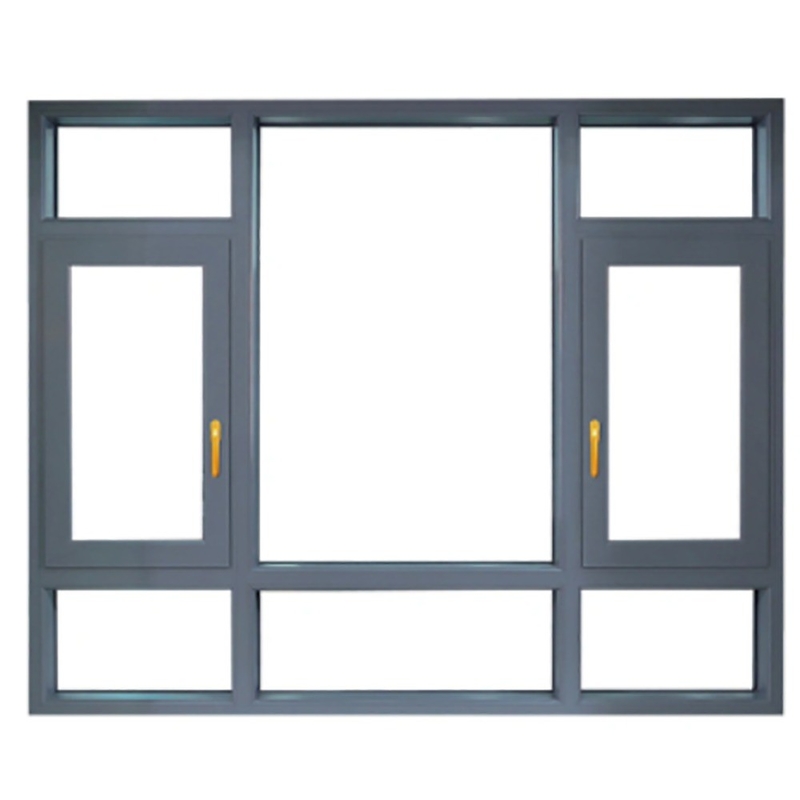 Taille personnalisée de rupture thermique de l'aluminium Casement de verre fenêtres pour la solution de rideau suspendu