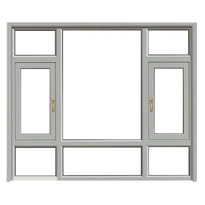 Taille personnalisée de rupture thermique de l'aluminium Casement de verre fenêtres pour la solution de rideau suspendu