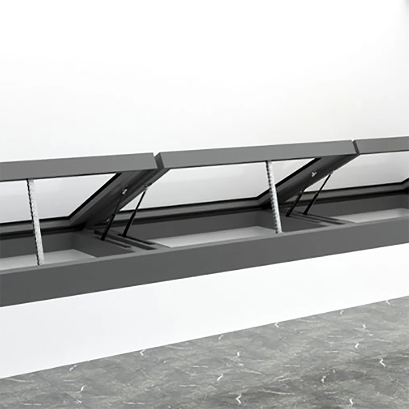 Réverbère électrique ou manuel avec cadre en aluminium soudé et ouverture horizontale