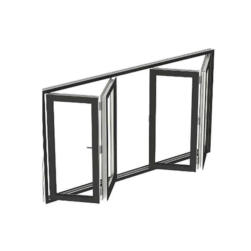 Alloy d'aluminium Bi-Fold fenêtres insonorisées et résistantes à la pression du vent pour les distributeurs