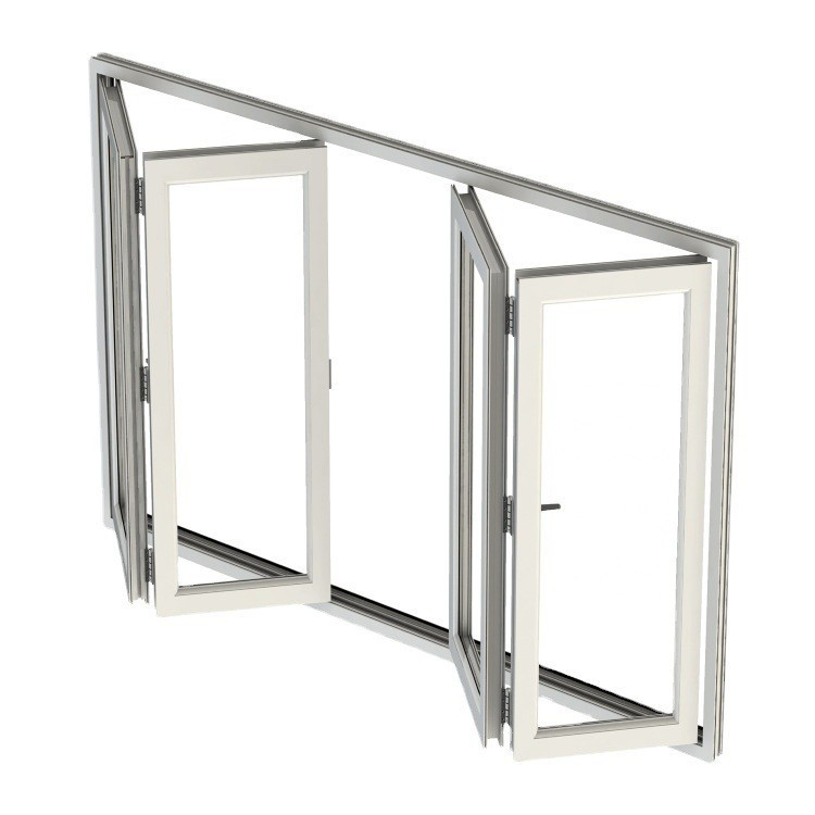 Fenêtres pliantes en aluminium haute performance avec rupture de pont thermique moderne pour chambre à coucher
