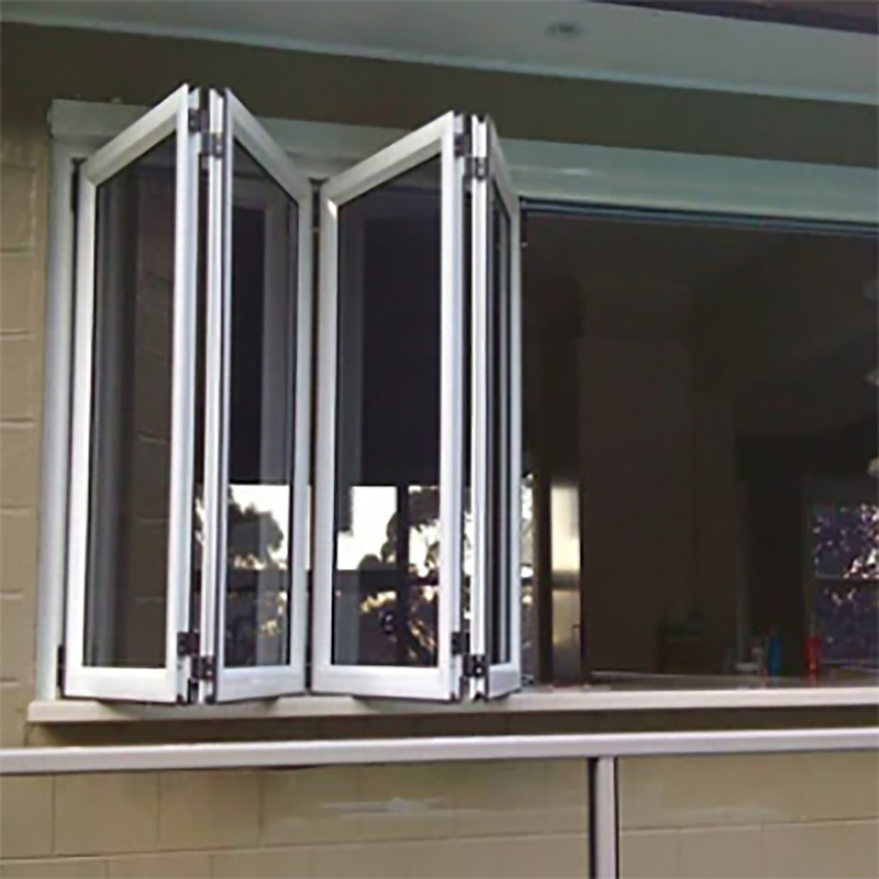 fenêtres pliantes de type rideaux en aluminium avec coefficient d'isolation thermique ≤ 2.1