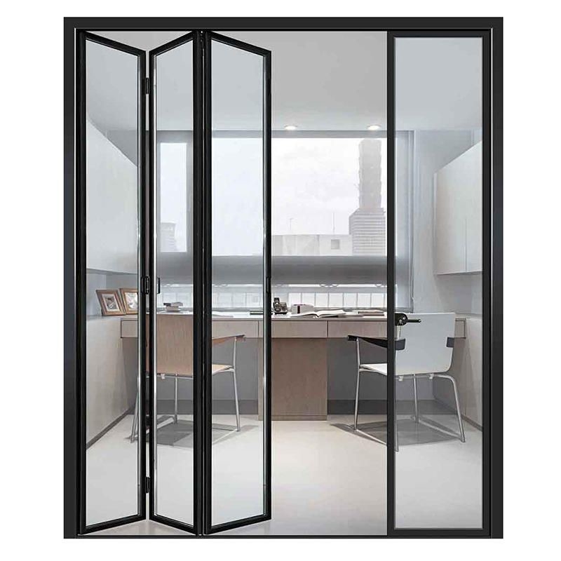 Villa imperméable à l'eau double porte en aluminium extérieure double porte avec niveau 9 résistance à la pression du vent