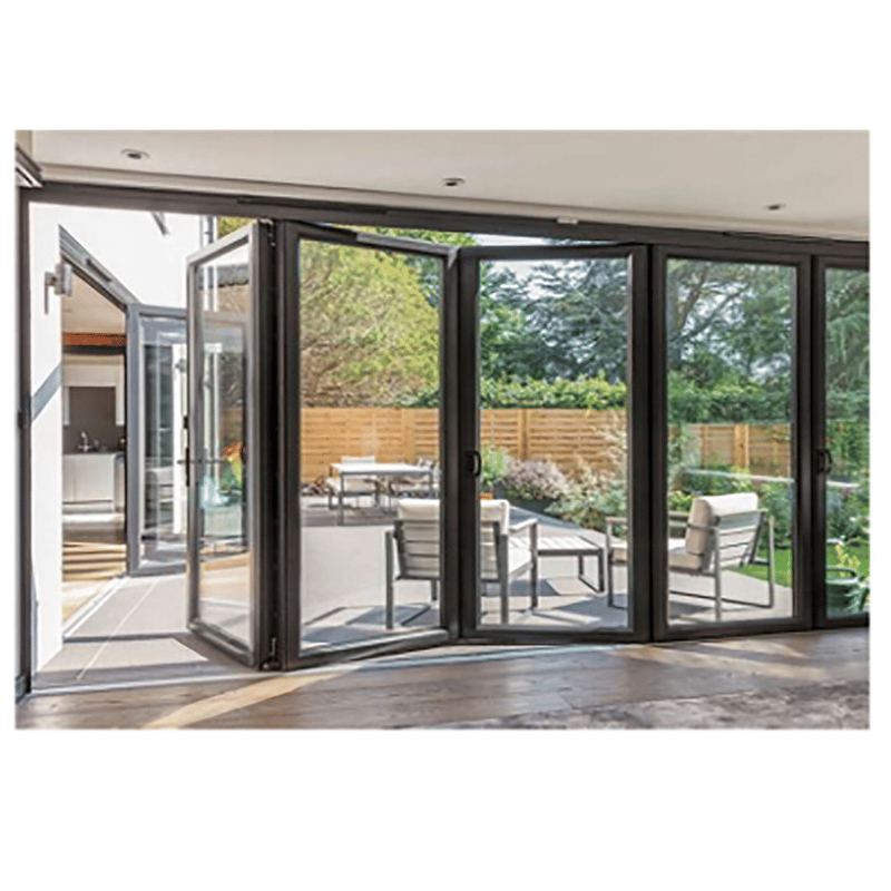 Villa imperméable à l'eau double porte en aluminium extérieure double porte avec niveau 9 résistance à la pression du vent
