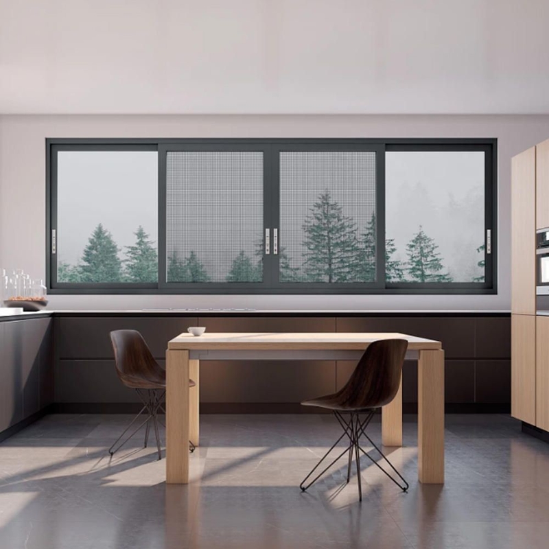 Mode Nouveau design personnalisable aluminium aluminium vitres coulissantes avec 2,2 mm d'épaisseur de paroi