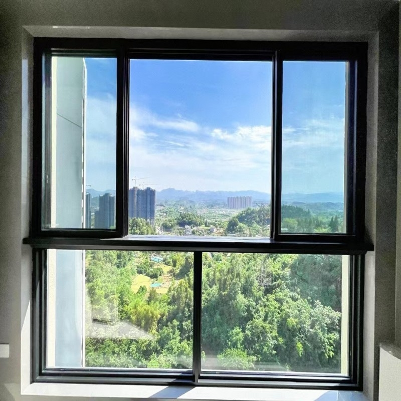 Mode Nouveau design personnalisable aluminium aluminium vitres coulissantes avec 2,2 mm d'épaisseur de paroi