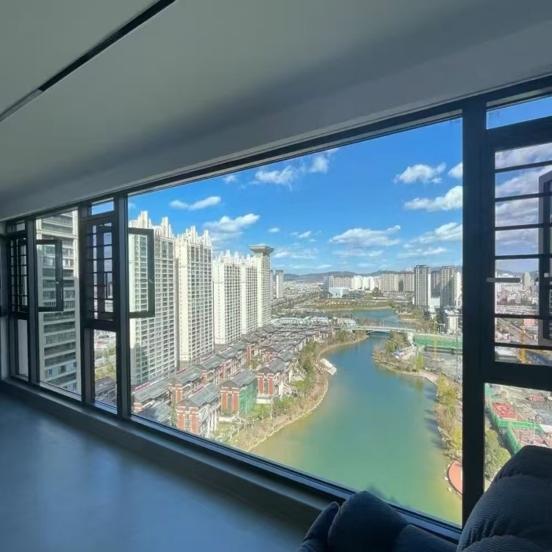 Door & Window Supplier Aluminum Casement Soundproof Window with Level 9 Wind Pressure Resistance